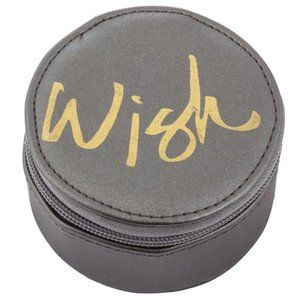Round Jewelry Trinket Travel Case - Wish - New